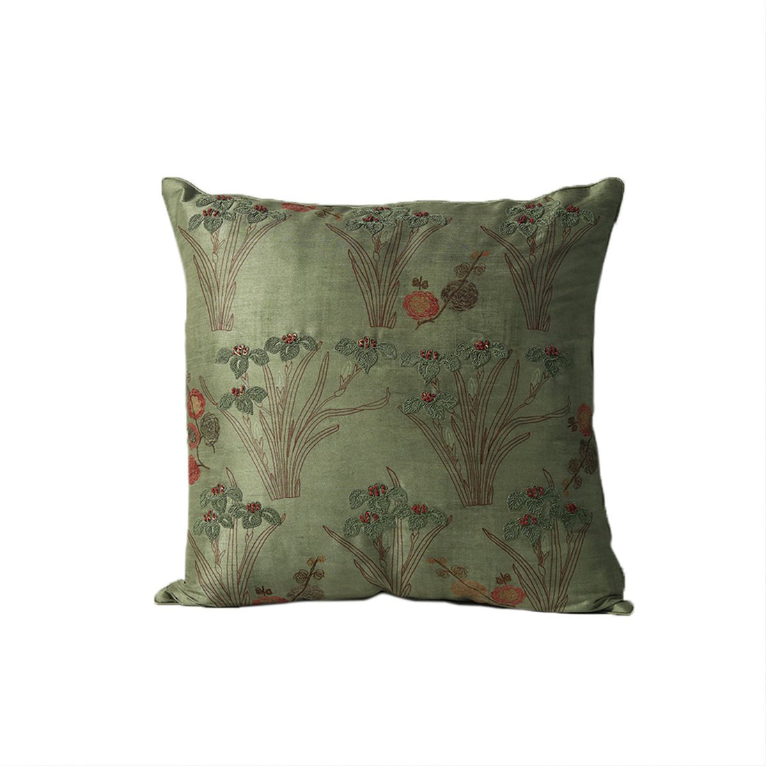 Vanya Dori Cushion Cover - Green in Silk Blend 18&