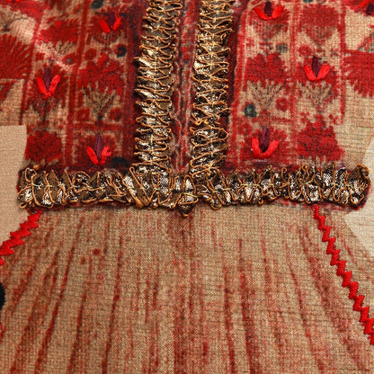 Poshak Cushion Cover - Beige in Silk Blend 16&quot; X 16&quot;
