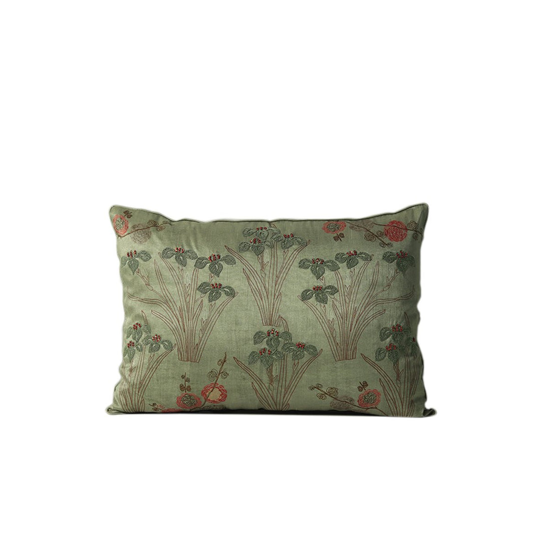 Vanya Dori Cushion Cover - Green in Silk Blend 14&