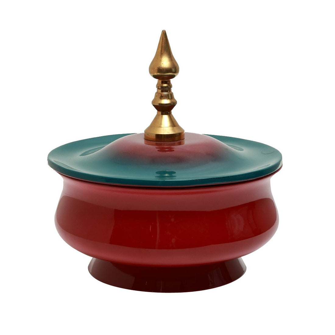 Nalanda Peetal Jar - Ombre in MDF and  Brass
