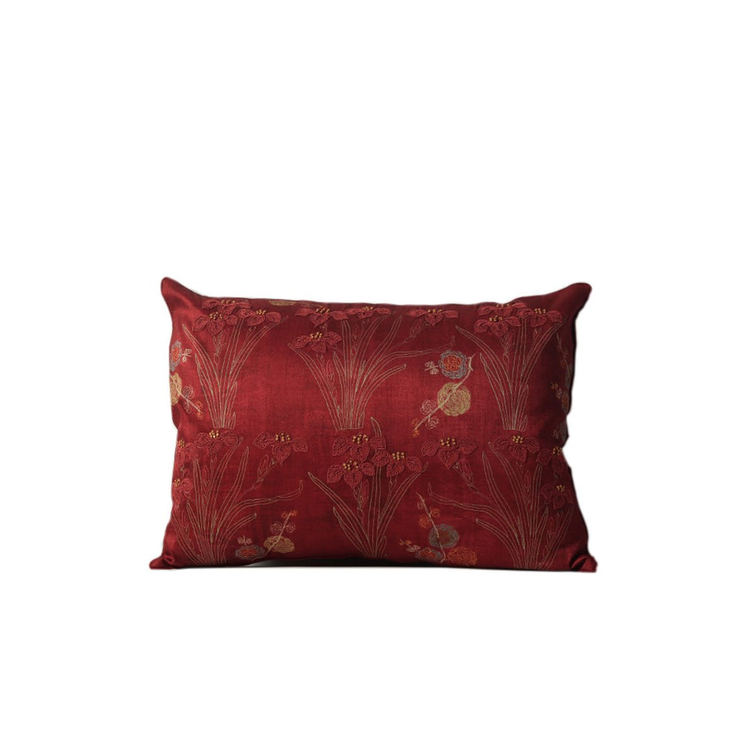 Vanya Dori Cushion Cover - Maroon in Silk Blend 14&
