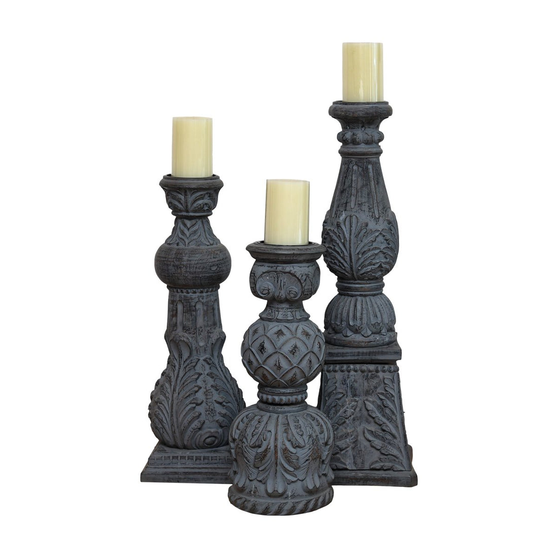 Isha Candle Stands - Wood