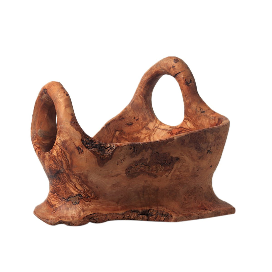 Tunisian Olive Wood Basket - Small