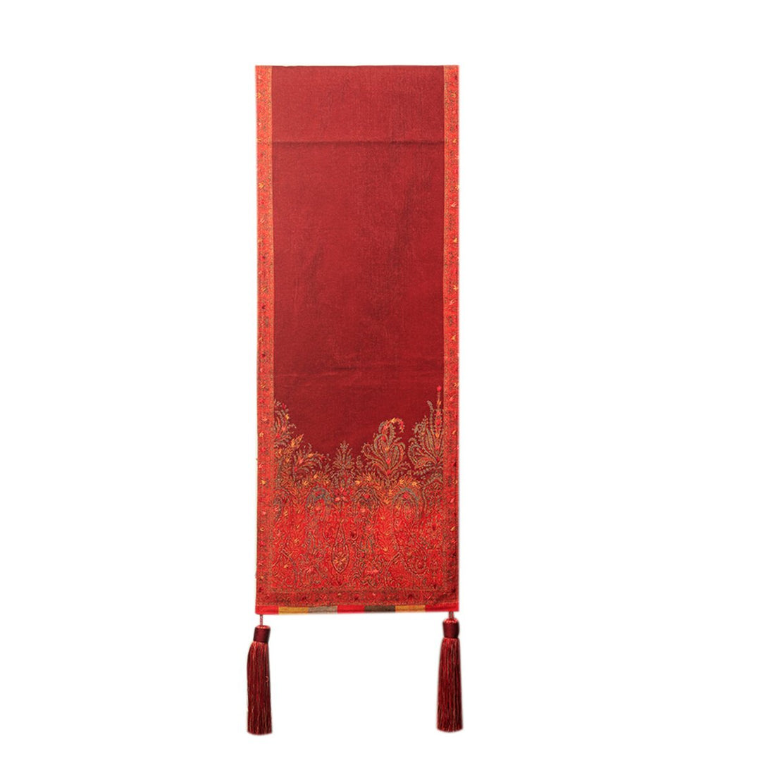Jamawar  Floral Runner - Maroon in Shanil  15″ x 72″