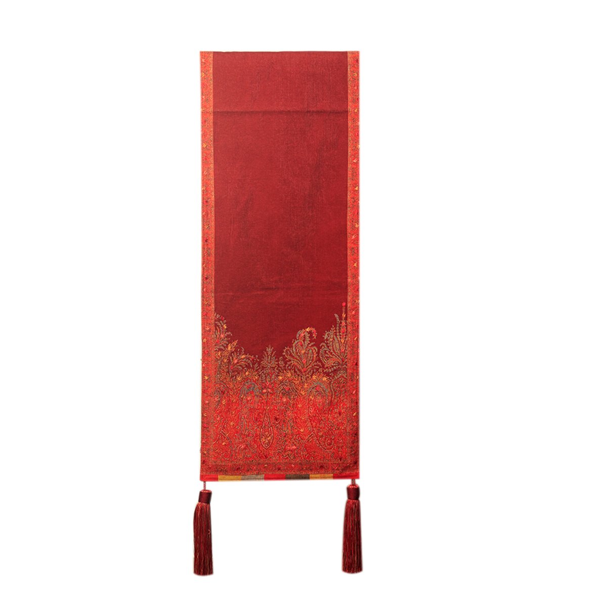 Jamawar  Floral Runner - Maroon in Shanil  15″ x 72″