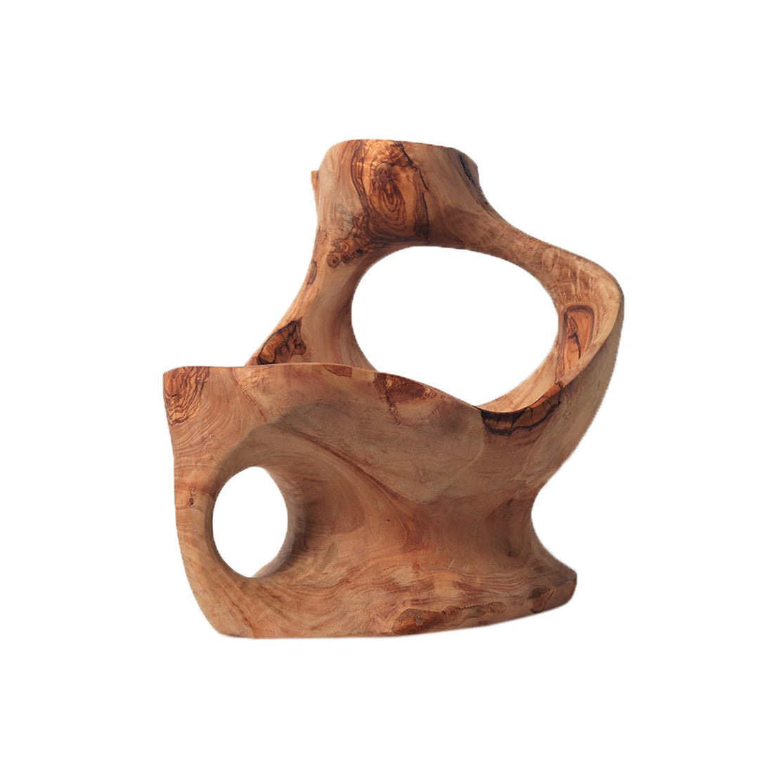Tunisian Olive Wood Basket - Medium