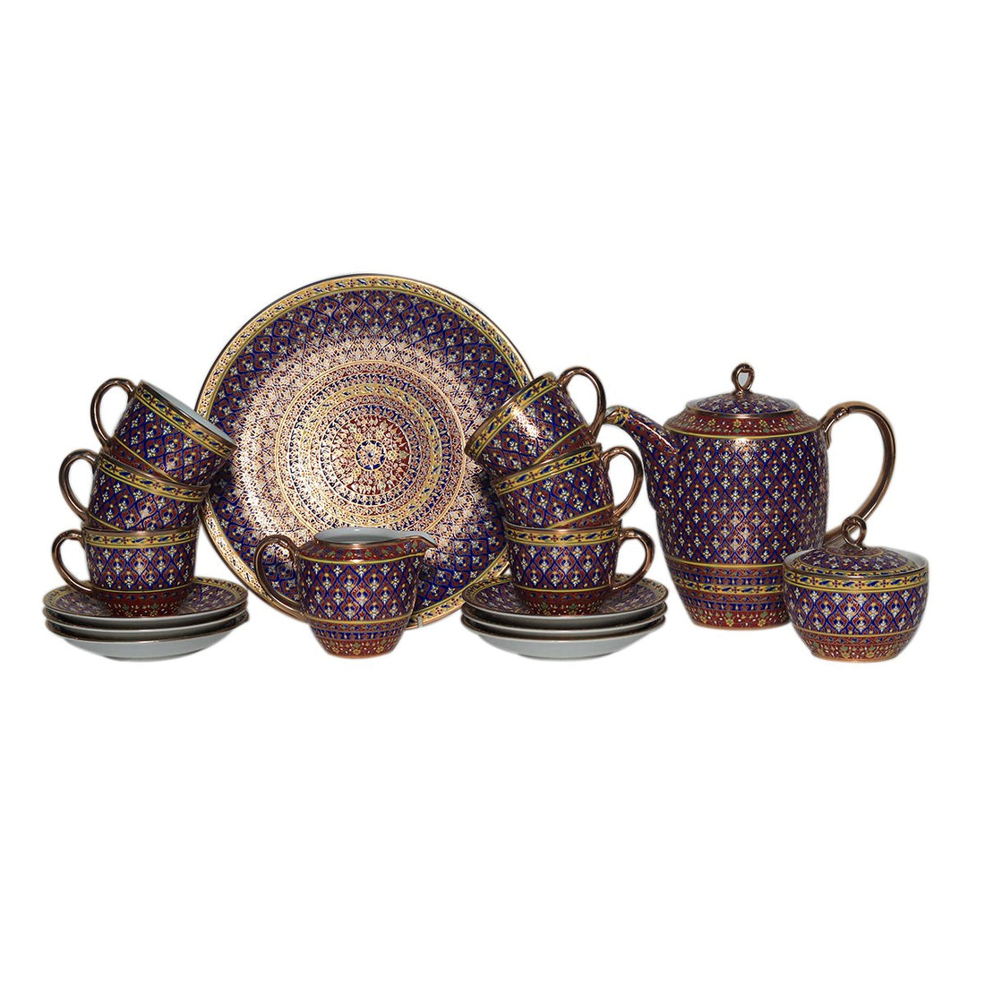 Intricate - Tea Set Mahogany