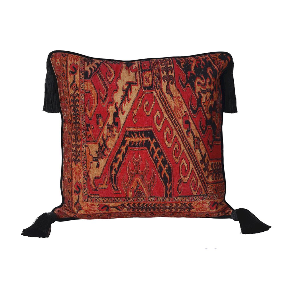 Kilim Floor Cushion Cover - Red in Shanil 36&