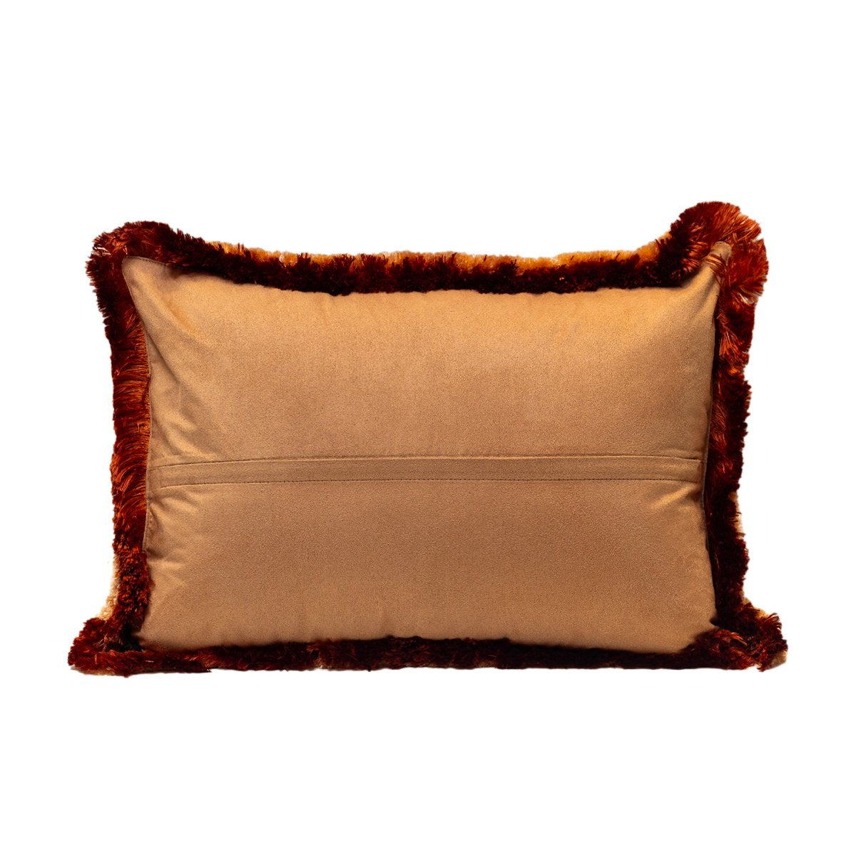 Chinar Cushion Cover - Salmon Peach in Chenille  14&quot;x20&quot;