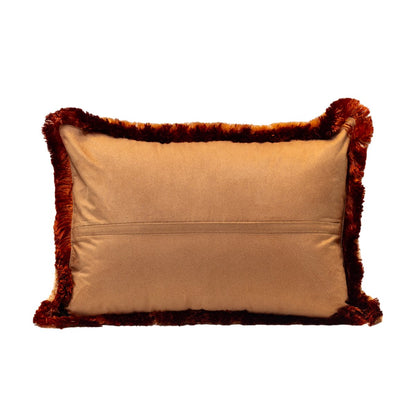 Chinar Cushion Cover - Salmon Peach in Chenille  14&quot;x20&quot;