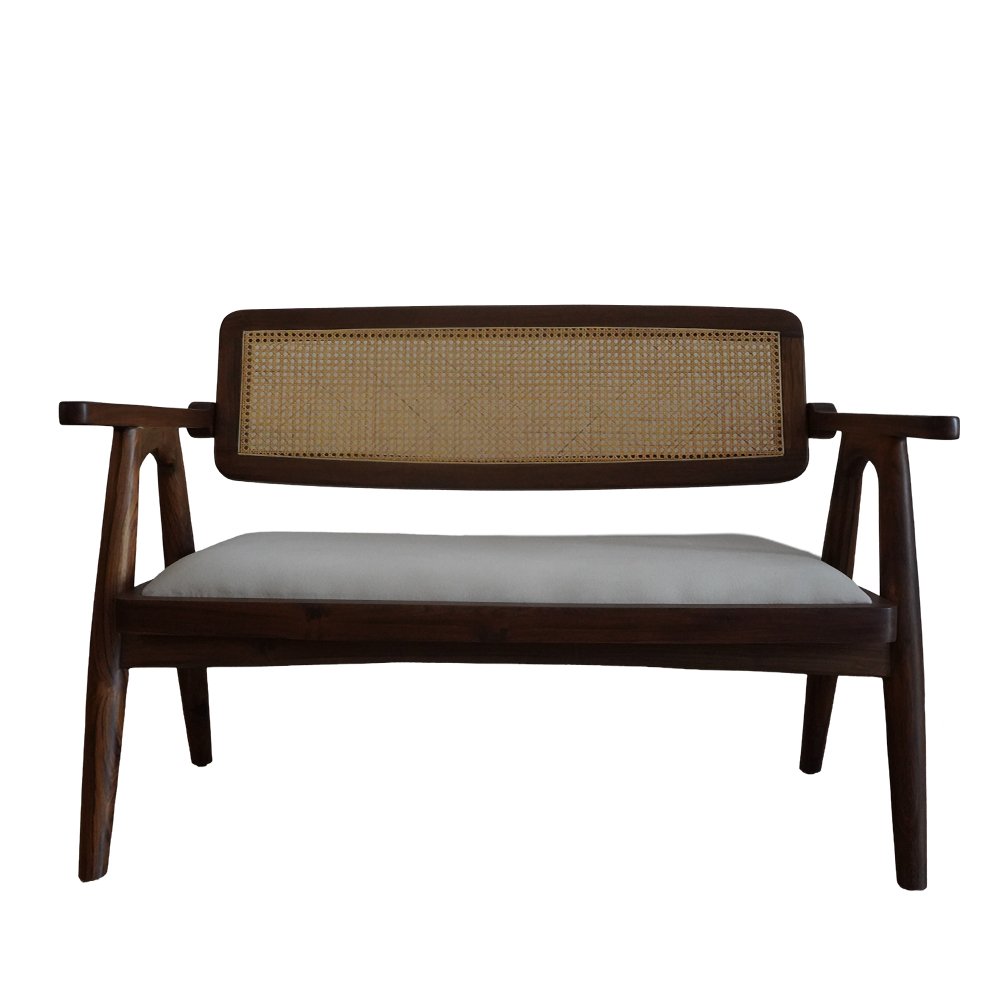 Handcrafted teak and Cane Dining Table