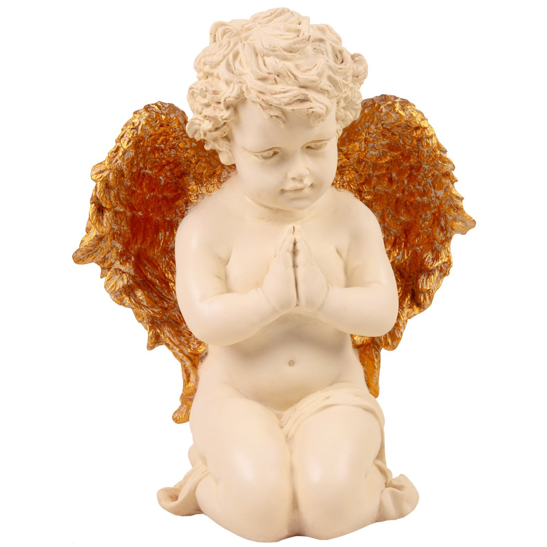 Praying Cherub - Beige in Composite Marble