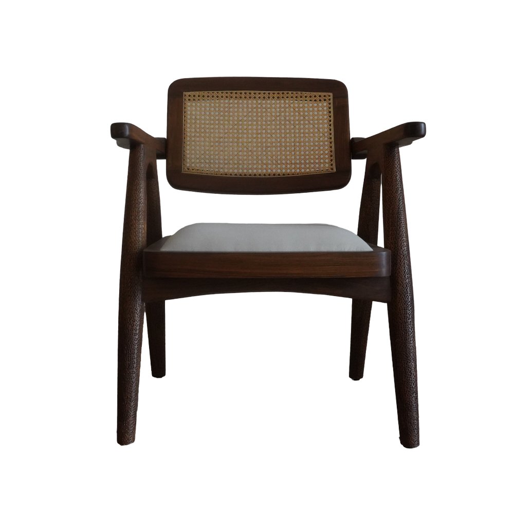 Handcrafted teak and Cane Dining Table