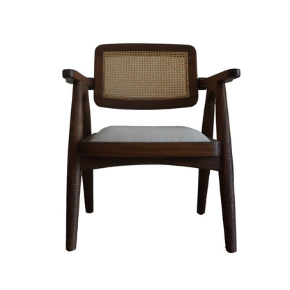 Handcrafted teak and Cane Dining Table
