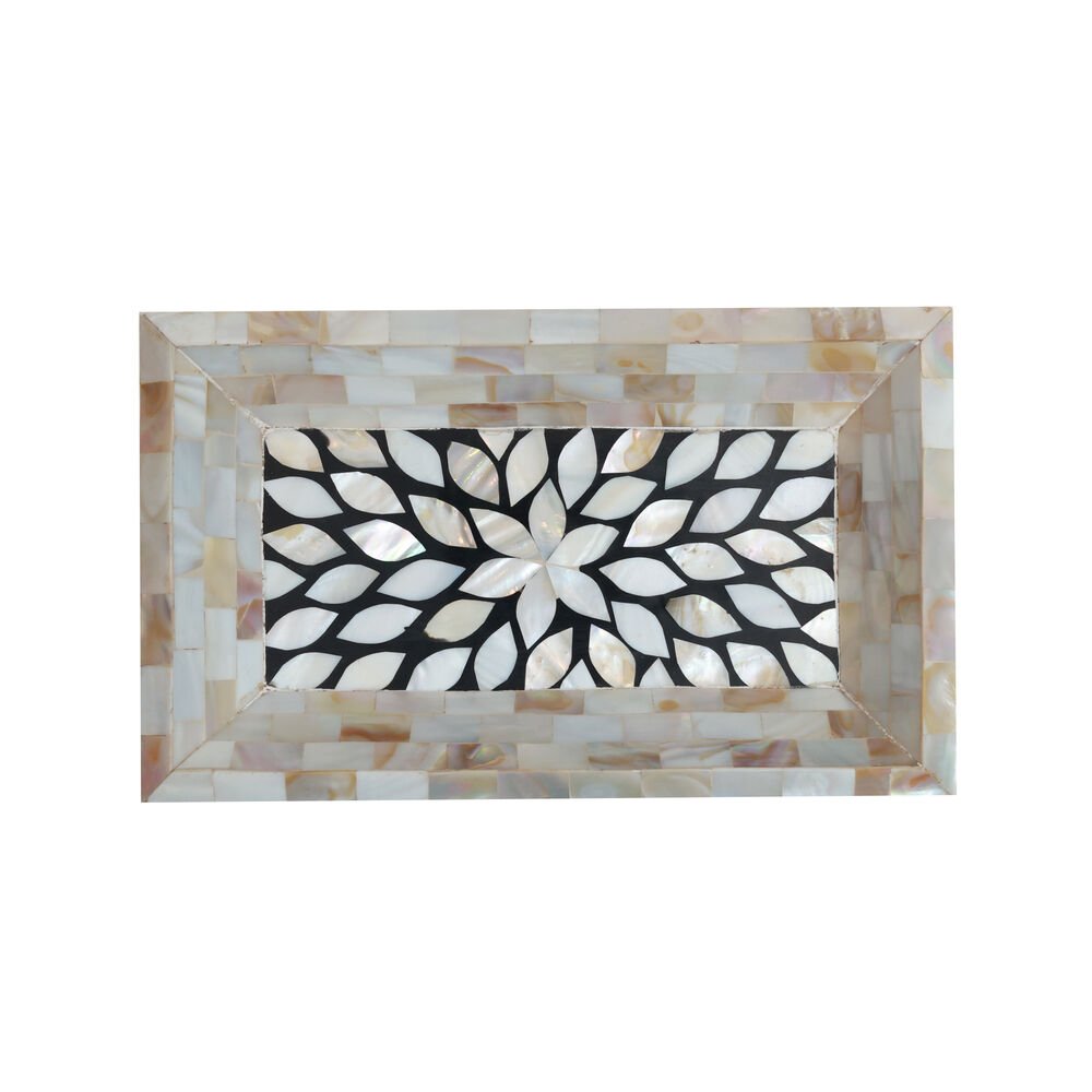 MOP floral Platter - Mother of Pearl