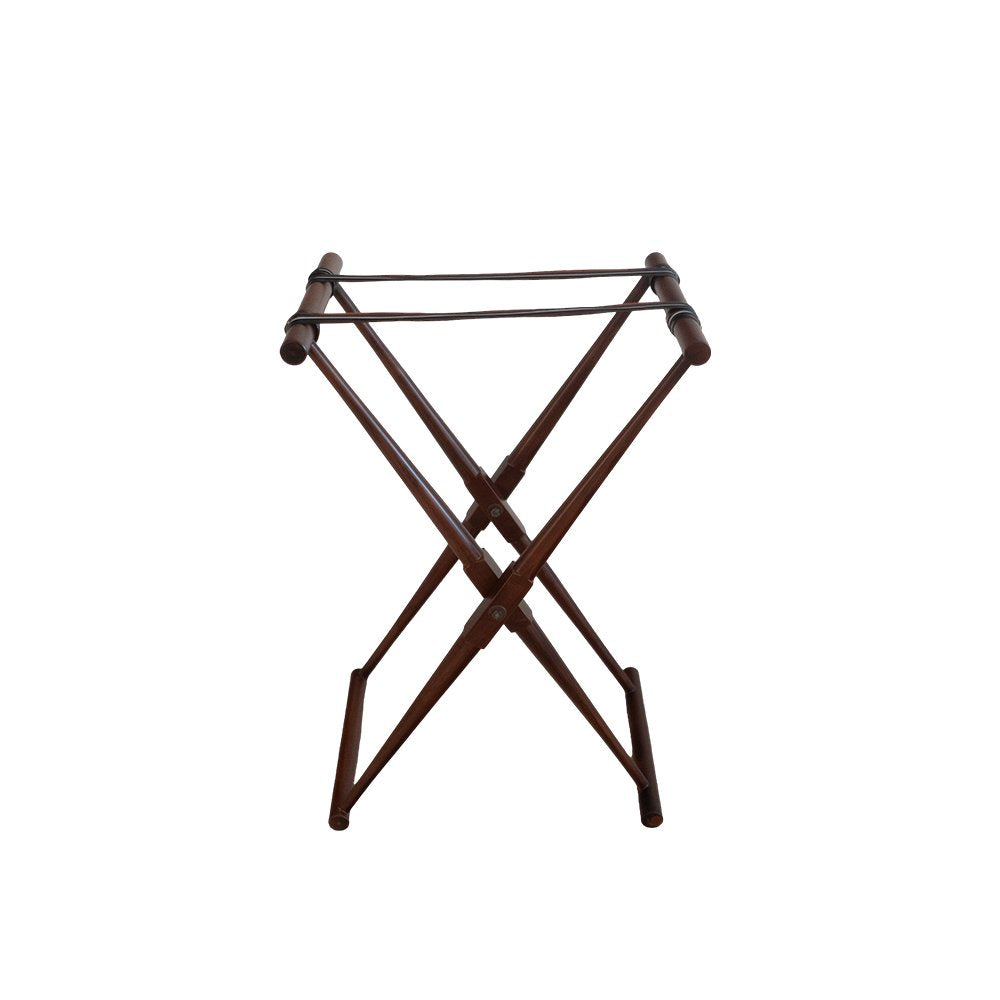 Vanya Butler Tray Table - Wood and Glass