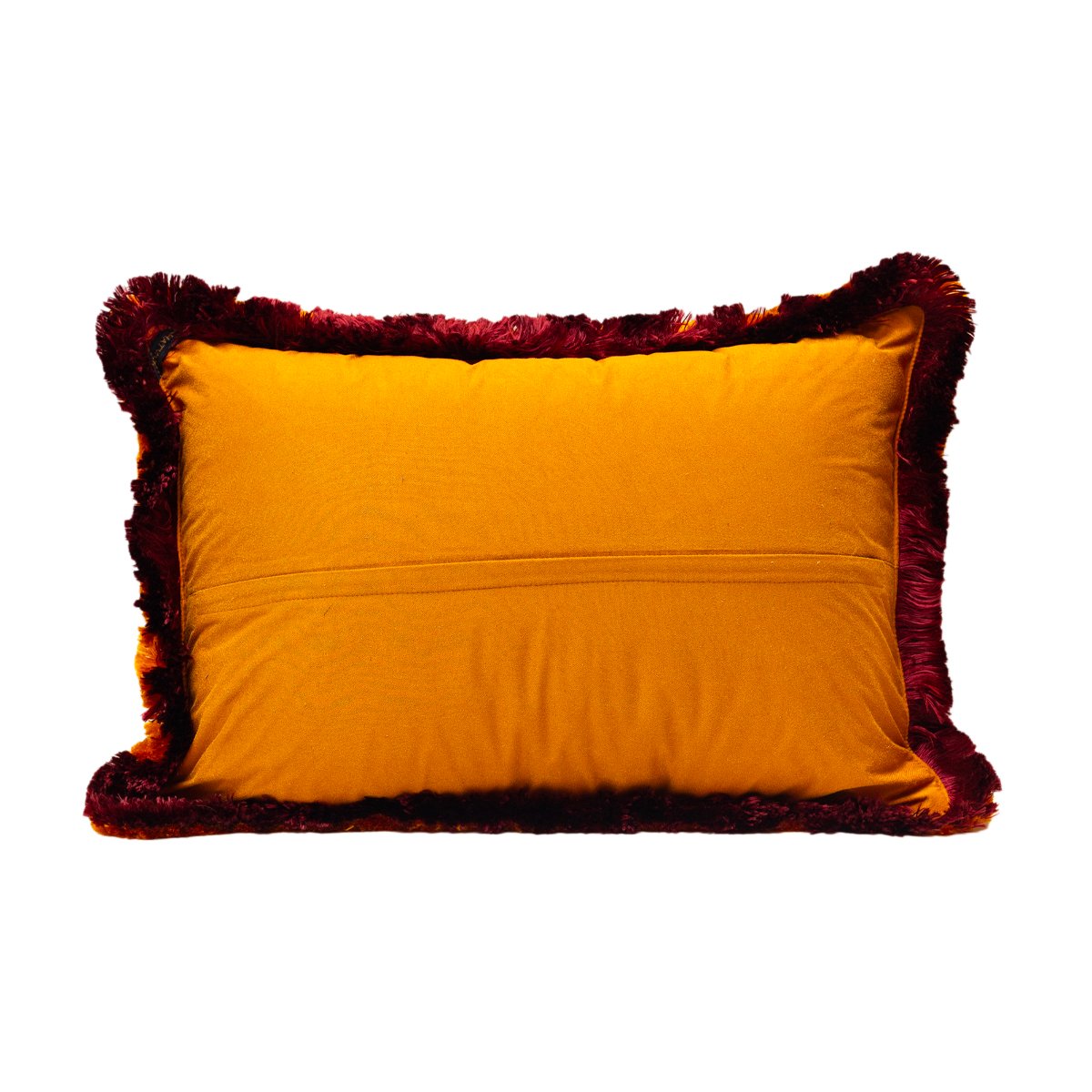 Chinar Cushion Cover - Red in Chenille 14&quot;x20&quot;
