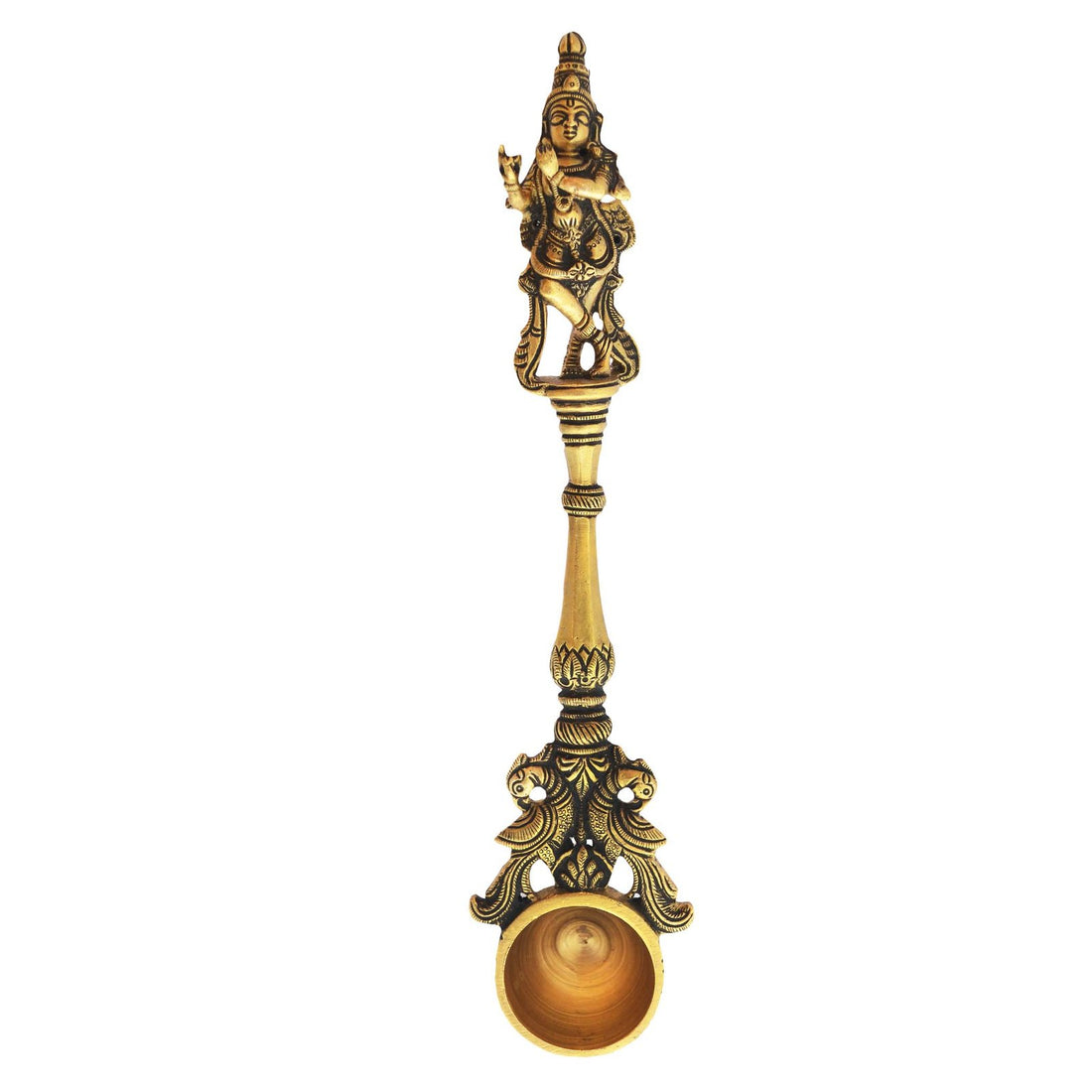 Krishna Holy Water Spoon - Brass