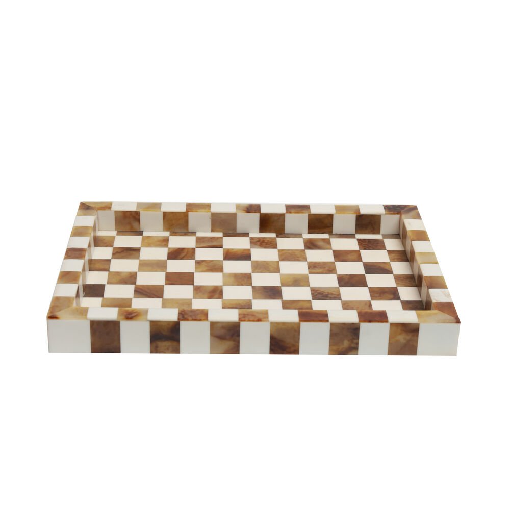 Chequered Inlay Box and Tray Set