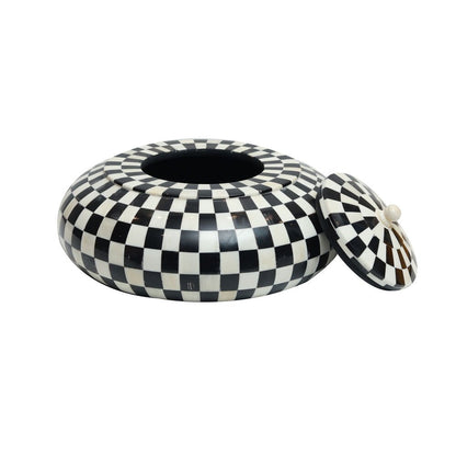 Chequered Inlay Box - Black