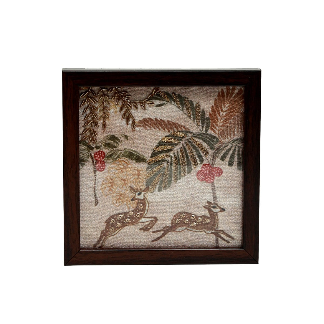 Odyssey Vanya Deer Coaster - Beige in Wood and Glass