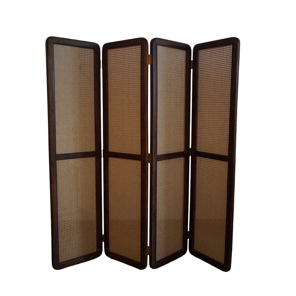 Framed Cane Partition - Teak Wood