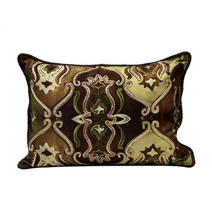 Noor Cushion Cover - Olive  in Shenil - 14x20