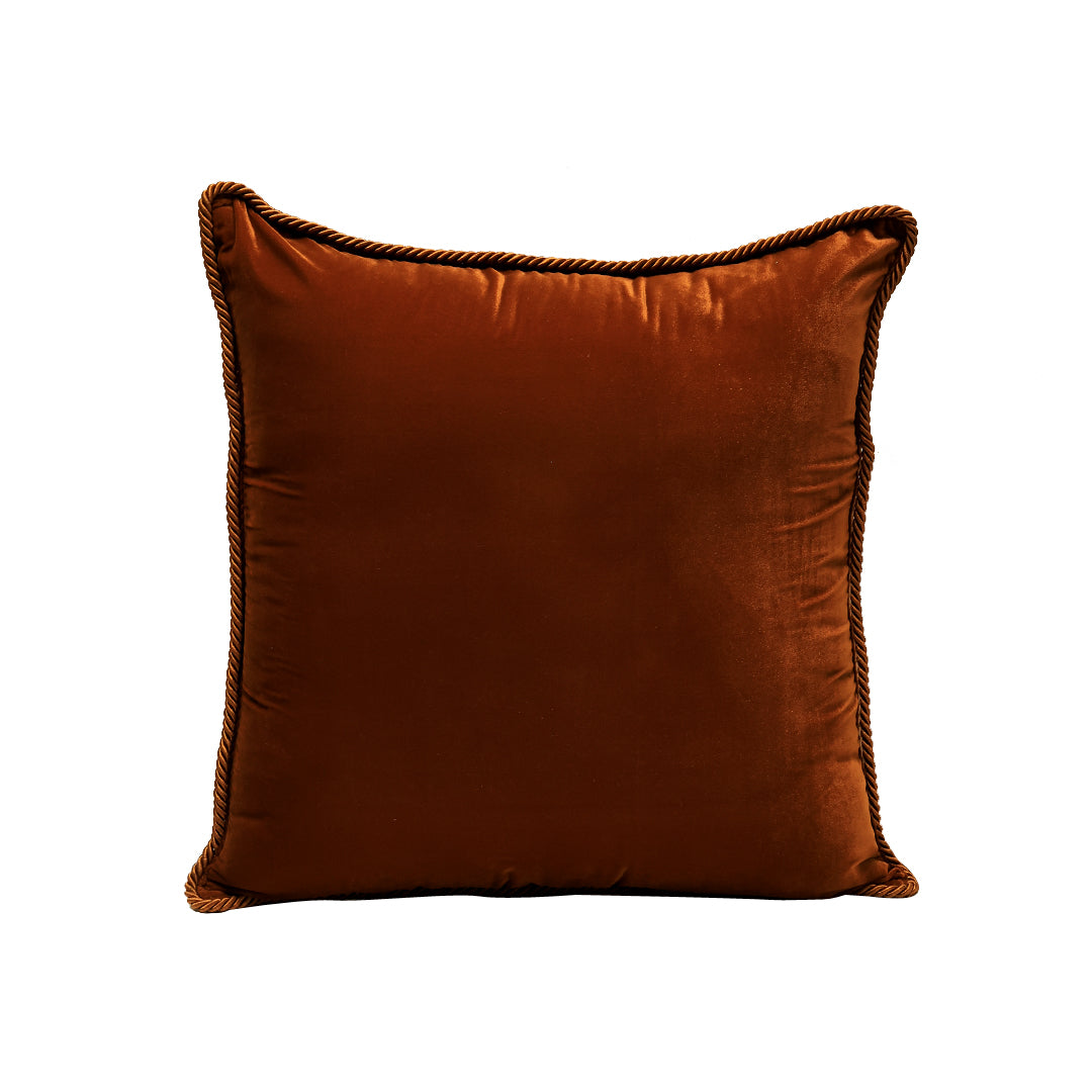 Raas Dual Cushion Cover - Brown in Velevt and Silk Blend  - 20x20