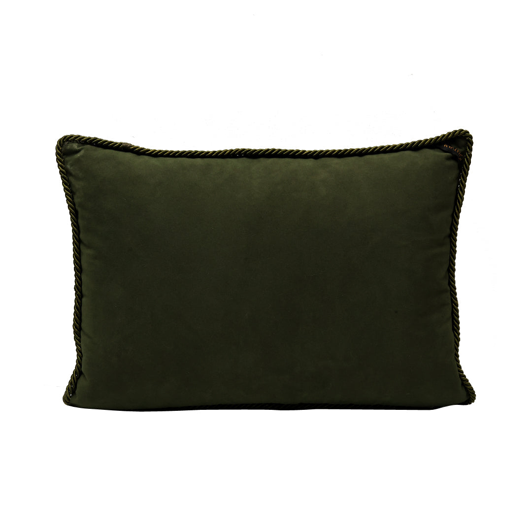 Noor Cushion Cover - Green  in Shenil - 14x20