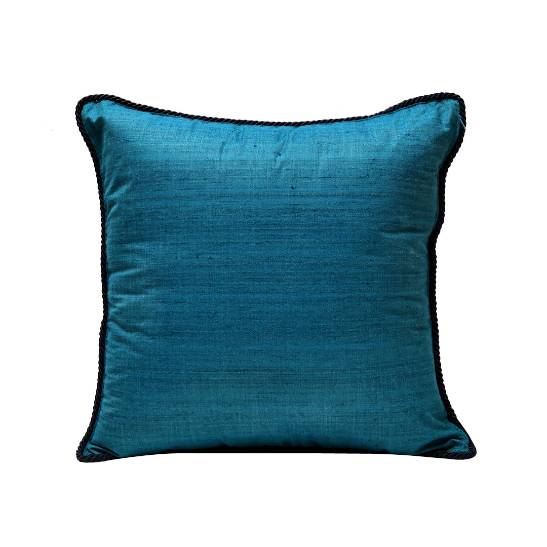Raas Dual Cushion Cover - Blue in Velevt and Silk Blend  - 20x20