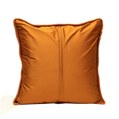 Mughal Cushion Cover - Yellow in Silk Blend  18&