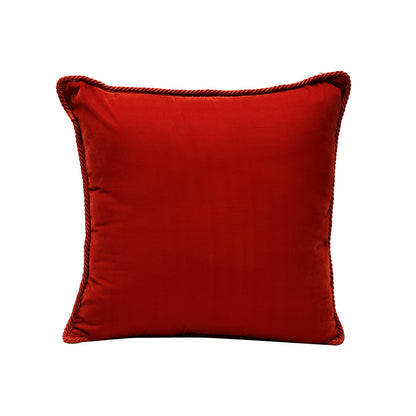 Raas Dual Cushion Cover - Orange in Velevt and Silk Blend  - 20x20
