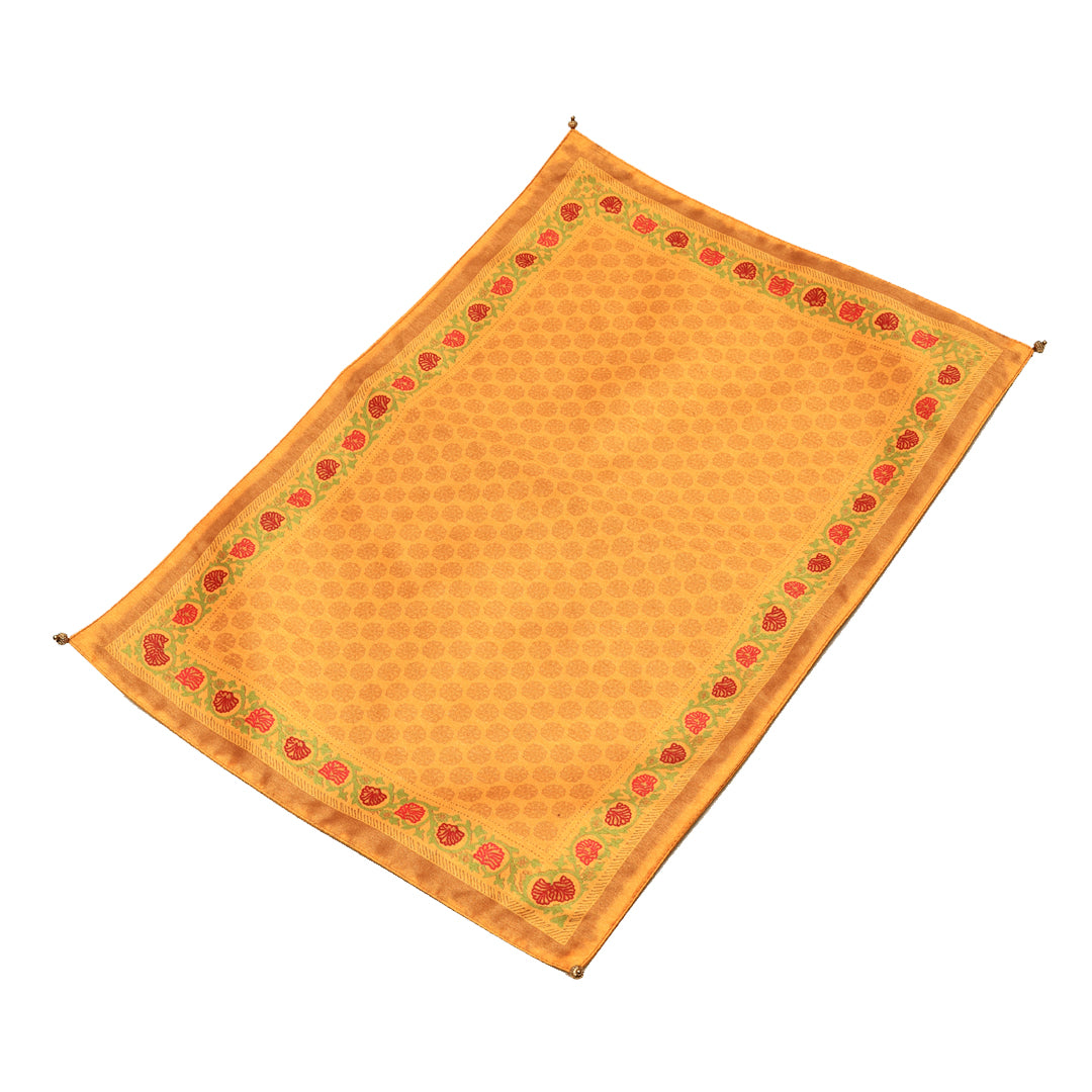 Mughal Tea Cozy  Set - Yellow in Silk
