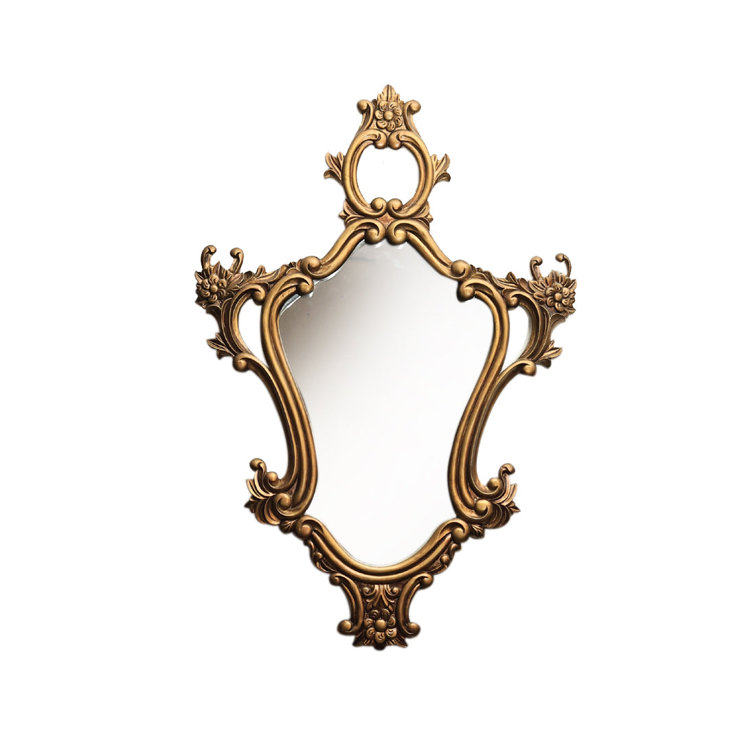 Heritage Blossom Mirror - Teak Wood