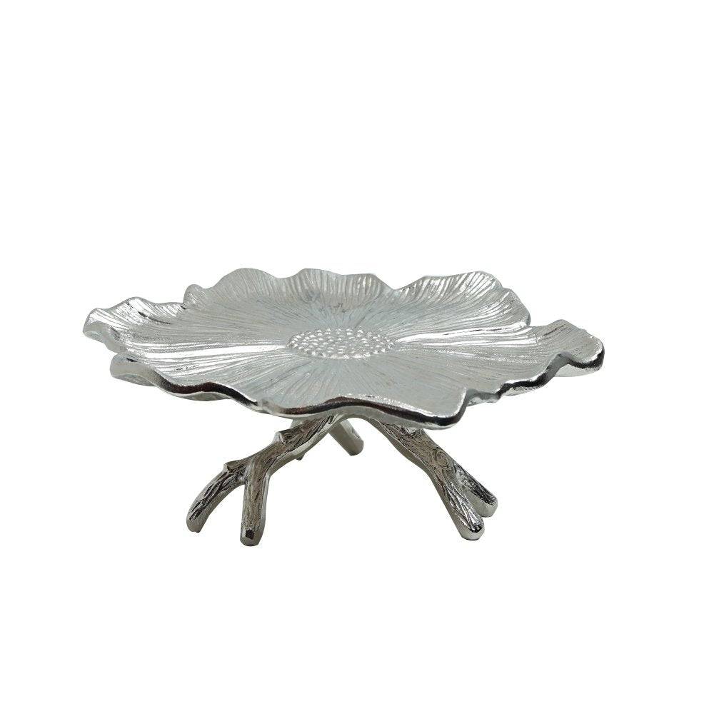 Gilded Leaf Platter Silver