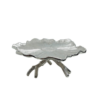Gilded Leaf Platter Silver