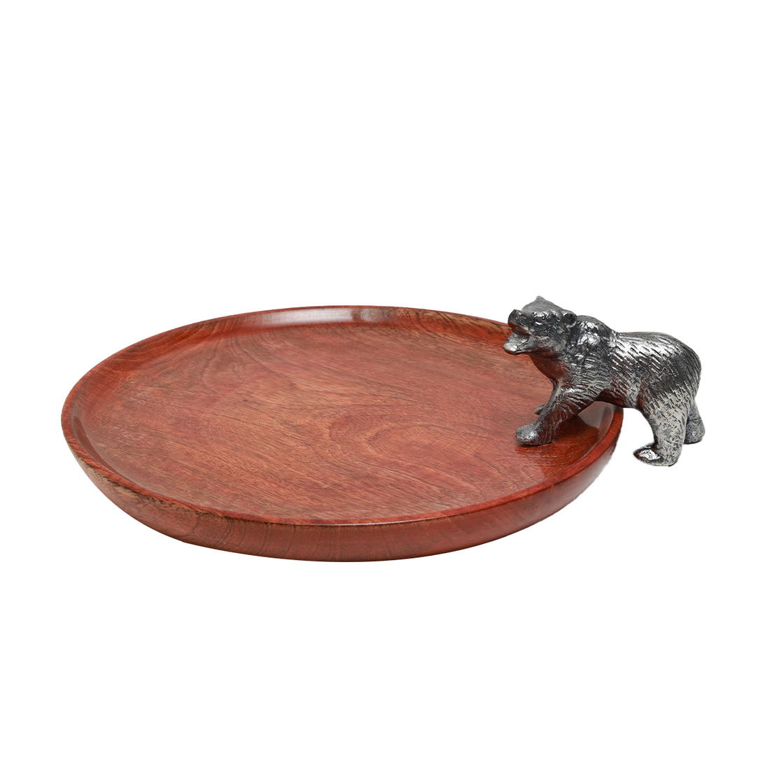 Bear Creek Wooden Catchall Tray - Cast Metal and Wood