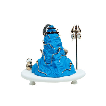 Neelakantha Shiv Idol - Small Blue in Resin and Gold Plated