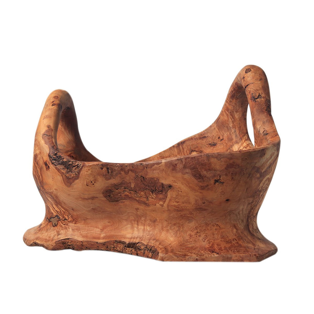 Tunisian Olive Wood Basket - Small