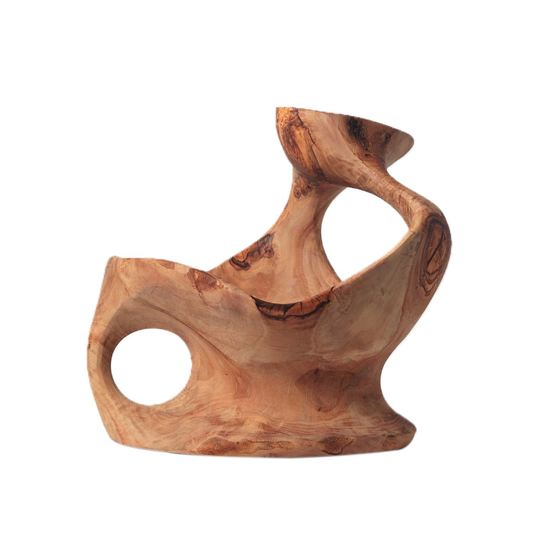Tunisian Olive Wood Basket - Medium