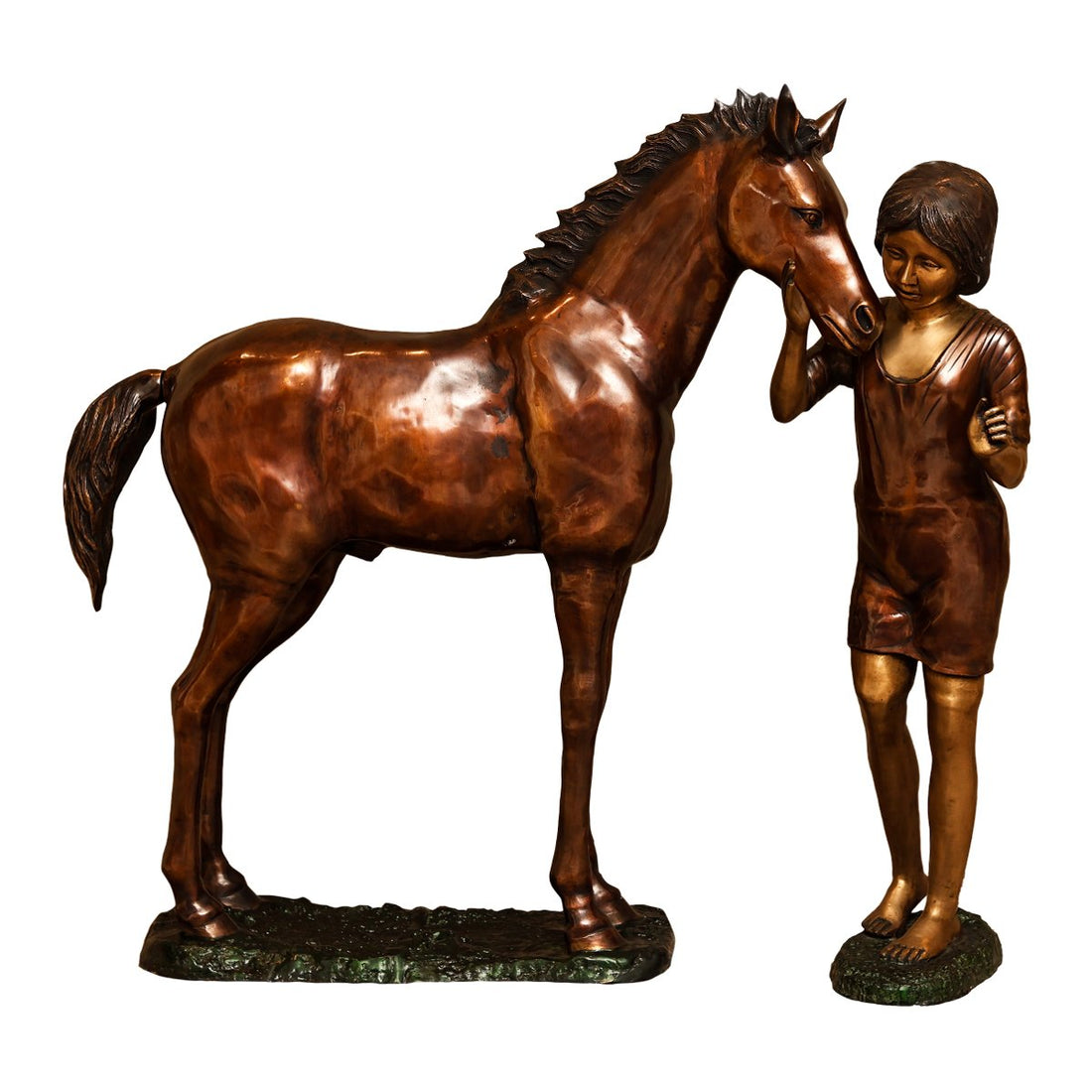 Horse With Girl - Brass