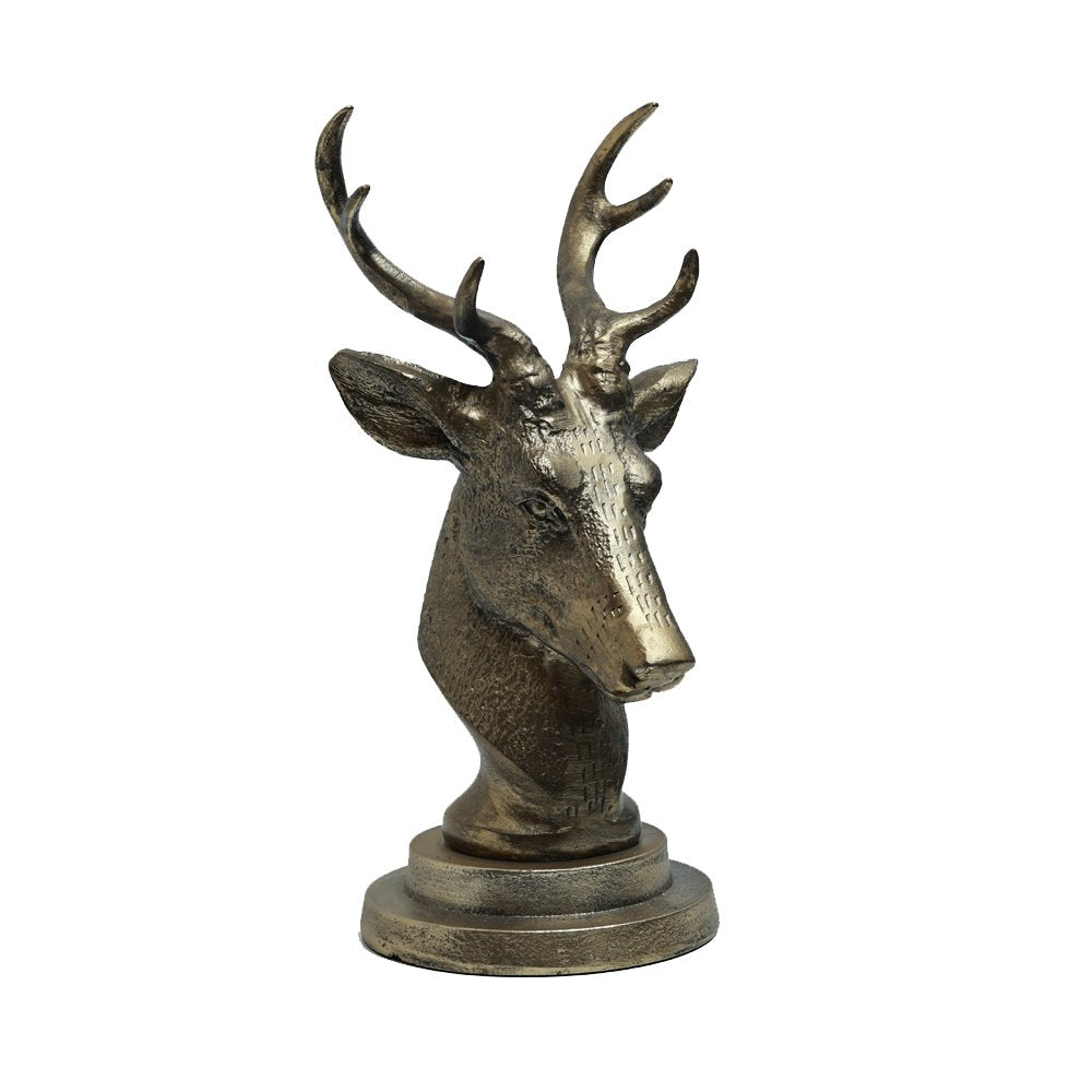 Antlered Deer Statue Gold