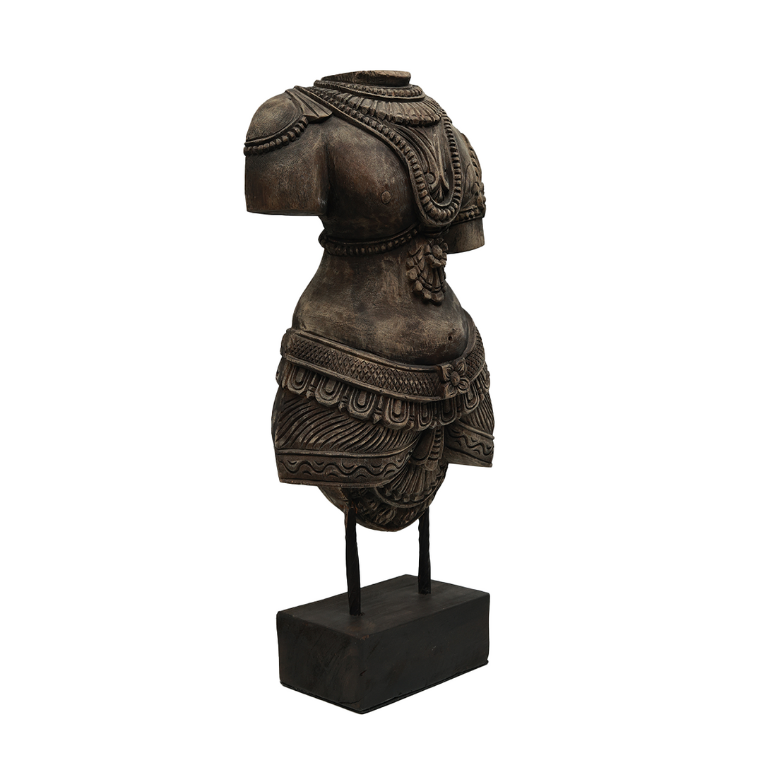 Apsara - Traditional Wooden Apsara Sculpture
