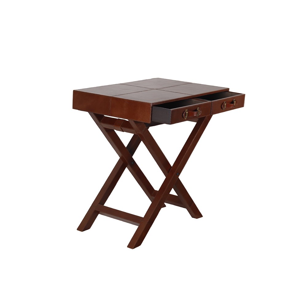 Leather Foldable Table