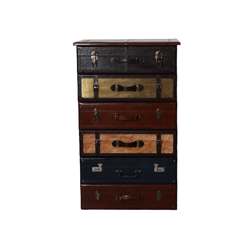 Chest Of Drawers - Multicolor in Leather