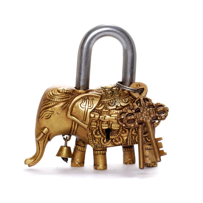 Elephant Lock - Brass
