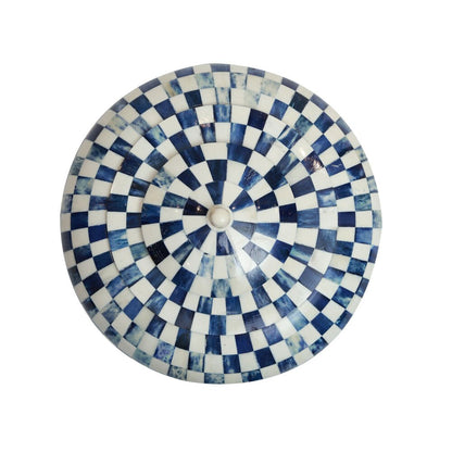 Chequered Inlay Box - Blue