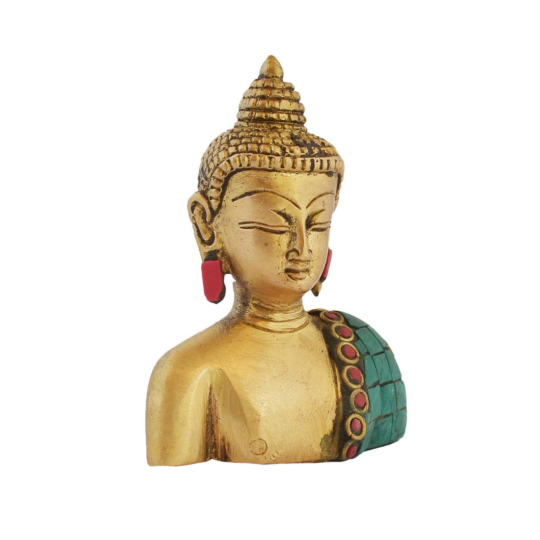 Buddha -  Mosaic Details in Brass
