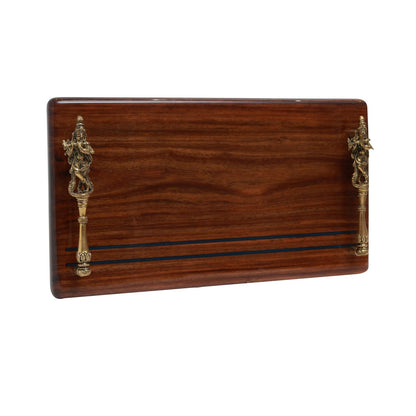 Krishna wooden Tray