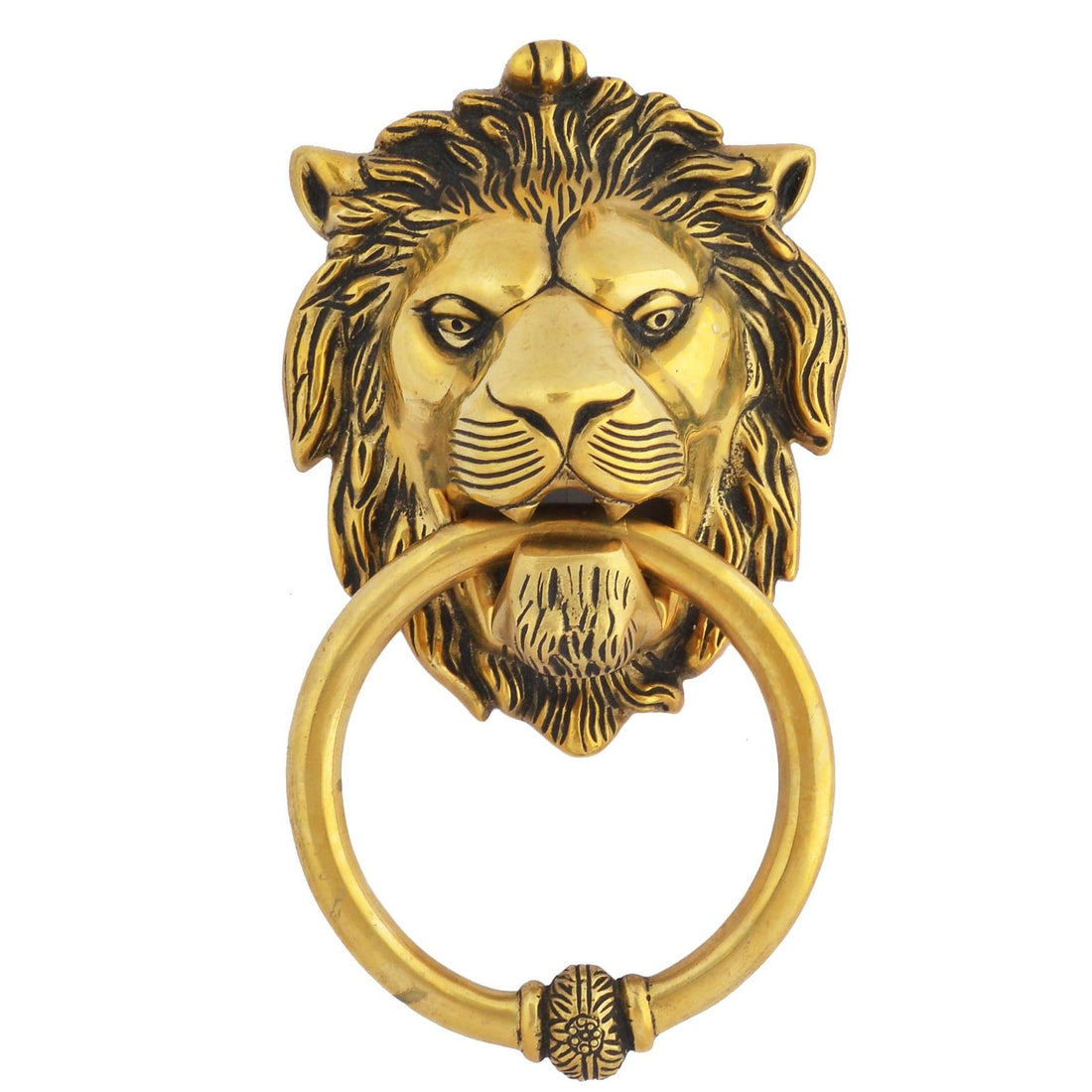 Lion Door Knocker - Brass